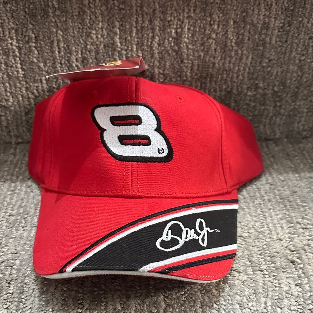 Mascar winners circle Red Number 8 Cap with Signature dale jr